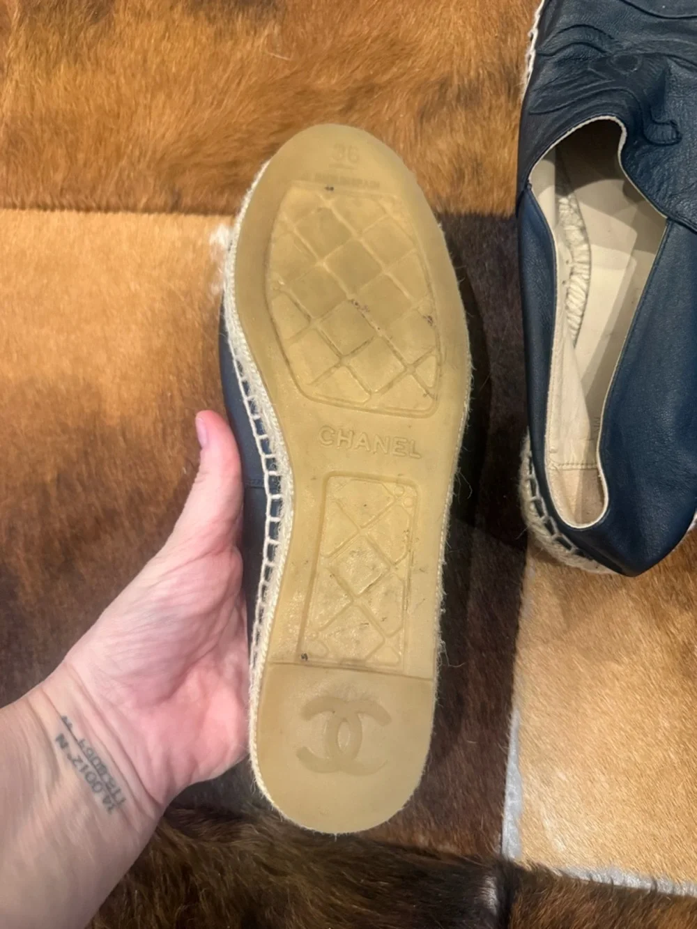 Chanel CC Lambskin Espadrilles